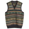 Drake's Fair Isle Knitted Vest