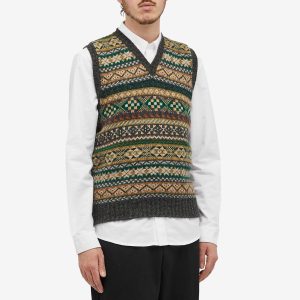 Drake's Fair Isle Knitted Vest