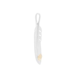 First Arrows Feather 18K Medium Pendant