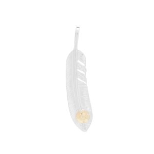 First Arrows Feather 18K Medium Pendant