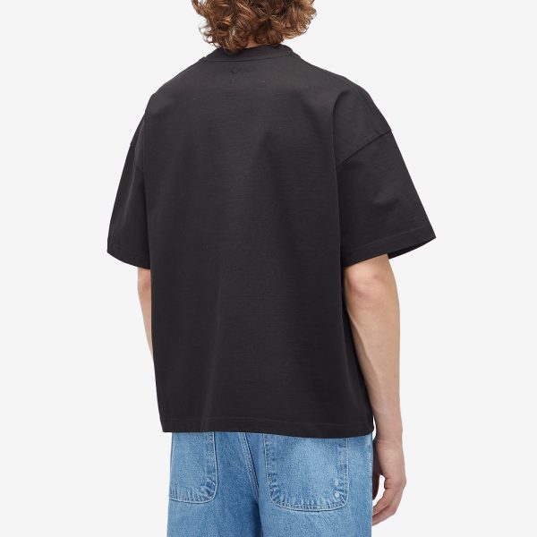 about:blank Initial Logo Mock Neck T-Shirt