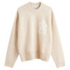 about:blank Monogram Crew Neck Jumper