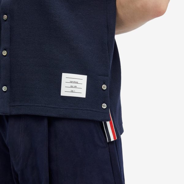 Thom Browne Short Sleeve Button Down Textured Shirt