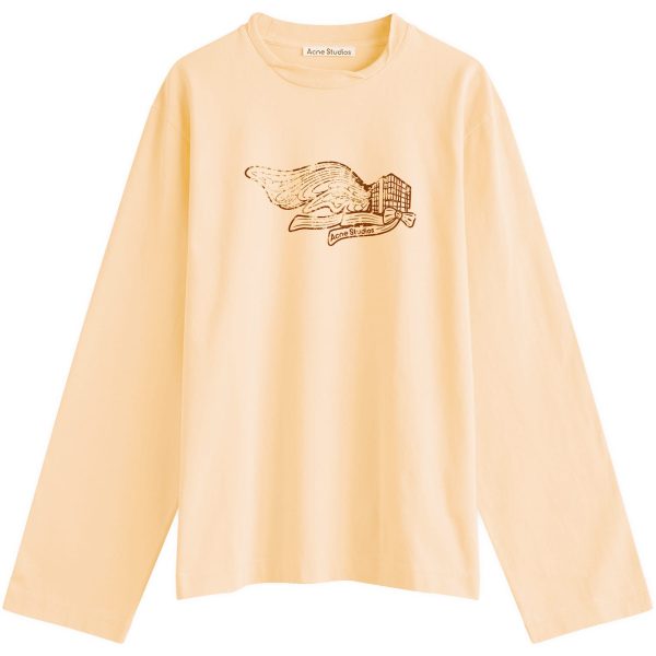 Acne Studios Edden Logo Wings Long Sleeve T-Shirt