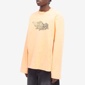 Acne Studios Edden Logo Wings Long Sleeve T-Shirt