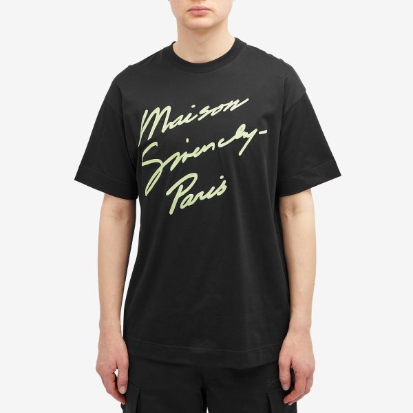 Givenchy Script Logo Regular Fit T-Shirt