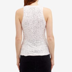 GANNI 3D Sequins Top