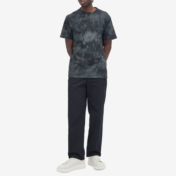 Alexander McQueen Uneven Dyed Skull Logo T-Shirt