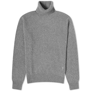 AMI Paris Tonal Heart Cashmere Roll Neck Knit