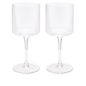 ferm LIVING Ripple White Wine Glasses - Set of 2