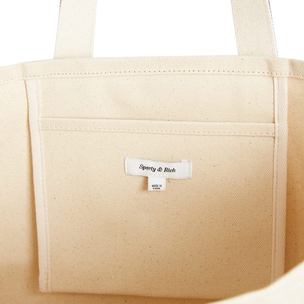 Sporty & Rich 94 Racquet Club Two Tone Tote Bag