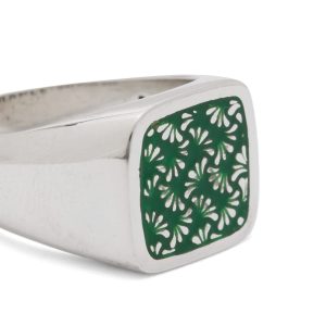 Maple Floral Signet Ring