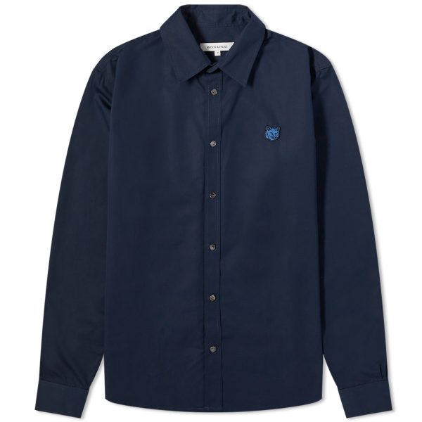 Maison Kitsune Tonal Fox Patch Poplin Shirt