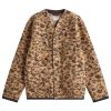 Universal Works Leopard Wool Fleece Cardigan