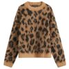 Cole Buxton Leopard Knit Sweatshirt