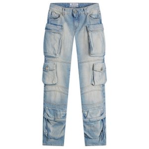 The Attico Essie Long Denim Cargo Pants