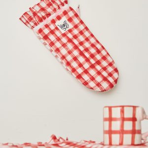 Damson Madder Gingham Single Oven Mitt