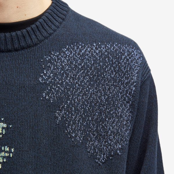 Paul Smith Pixilated Flower Crew Sweater