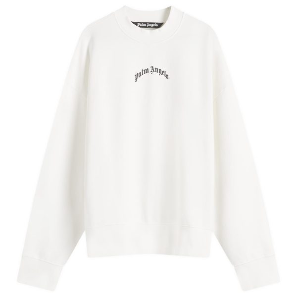 Palm Angels Curved Logo Crew Sweat