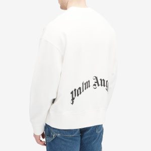 Palm Angels Curved Logo Crew Sweat