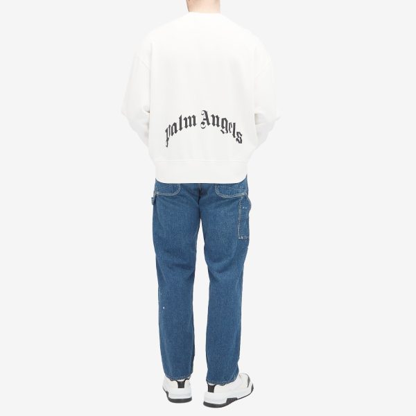 Palm Angels Curved Logo Crew Sweat