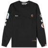 A Bathing Ape BAPE Multi Label Relaxed Fit Long Sleeve T-Shirt