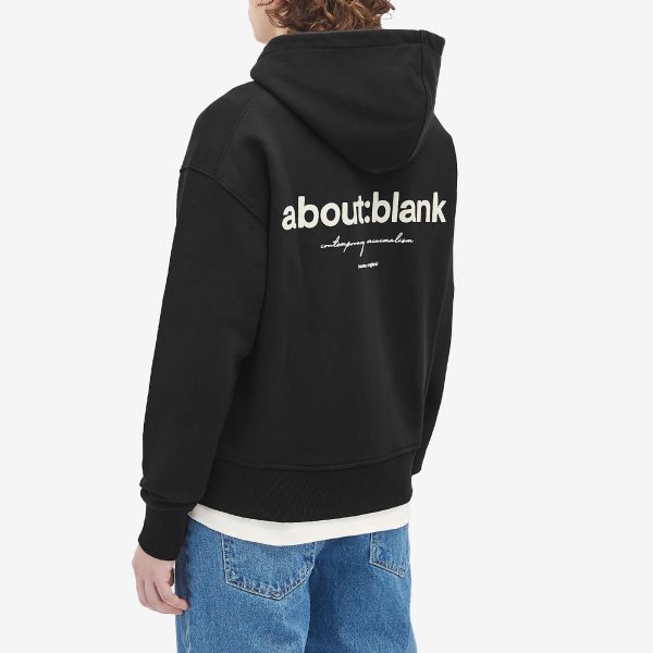 about:blank Box Logo Zip Hoodie