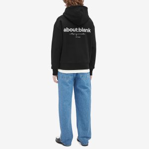 about:blank Box Logo Zip Hoodie