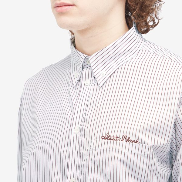 about:blank Stripe Oxford Shirt