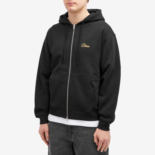 Dime Cursive Small Logo Zip-Hoodie