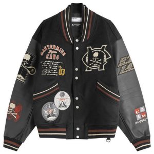 C2H4 x mastermind JAPAN Curvilinear Varsity Jacket