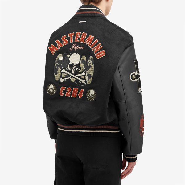 C2H4 x mastermind JAPAN Curvilinear Varsity Jacket