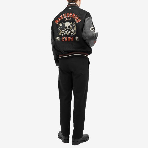 C2H4 x mastermind JAPAN Curvilinear Varsity Jacket
