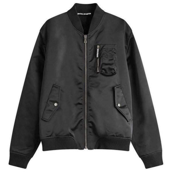 Palm Angels Curved Logo Bomber Jacket