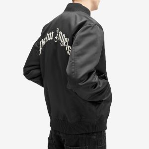 Palm Angels Curved Logo Bomber Jacket