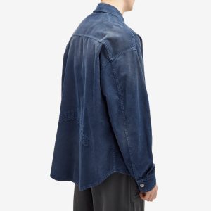 Palm Angels Curved Logo Corduroy Overshirt