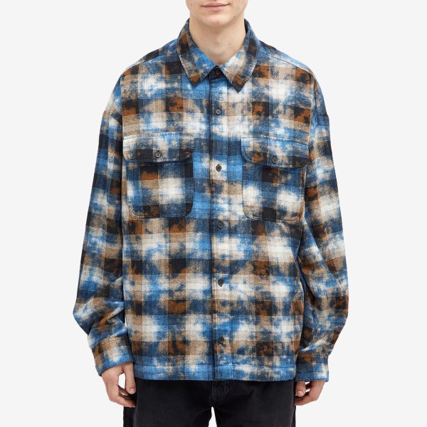 Palm Angels Curved Logo Check Shirt