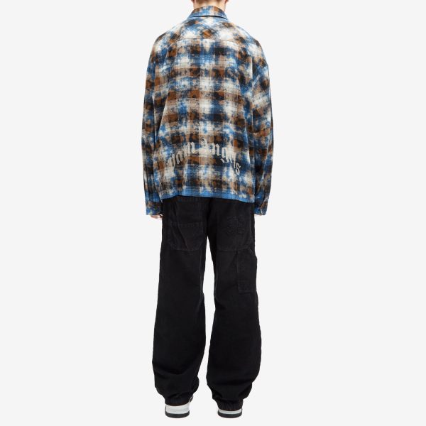 Palm Angels Curved Logo Check Shirt