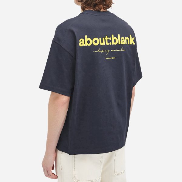 about:blank Box Logo T-Shirt