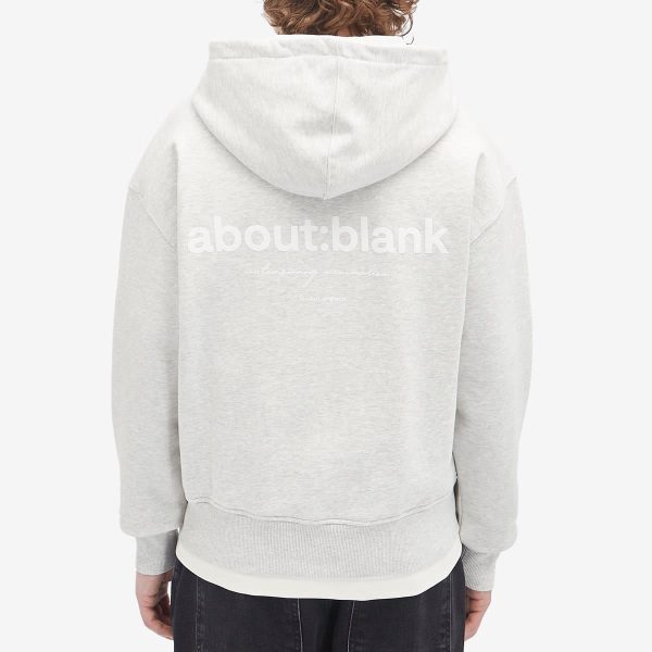 about:blank Box Logo Zip Hoodie