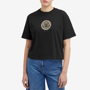 Versace Logo Crop T-Shirt