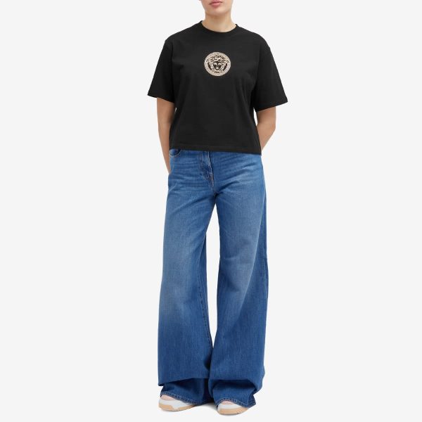 Versace Logo Crop T-Shirt