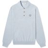 Maison Kitsuné Bold Fox Head Patch Knitted Polo Shirt