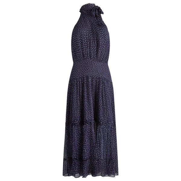 RIXO Abi Polka Dot Midi Dress