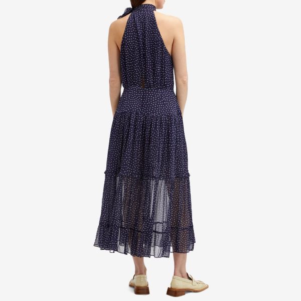 RIXO Abi Polka Dot Midi Dress