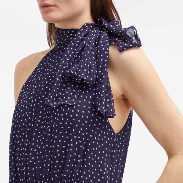 RIXO Abi Polka Dot Midi Dress