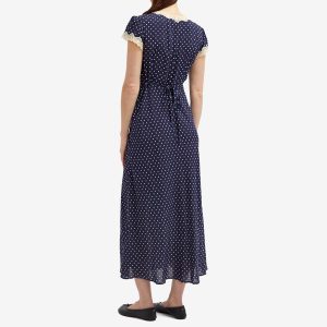 RIXO Clarice Polka Dot Midi Dress