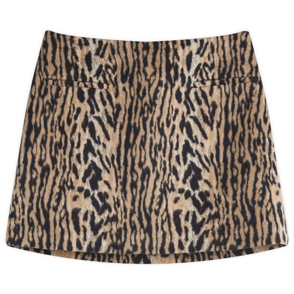 RIXO Mariah Leopard Mini Skirt