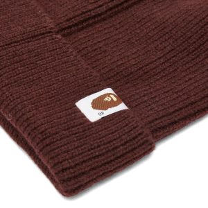 A Bathing Ape One Point Knitted Beanie Hat