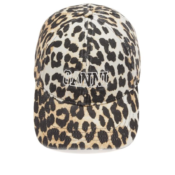 GANNI Leopard Logo Cap